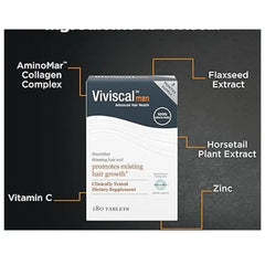 Viviscal Man Advanced Hair Growth Supplement 180 Tablets (3 Month Supply)